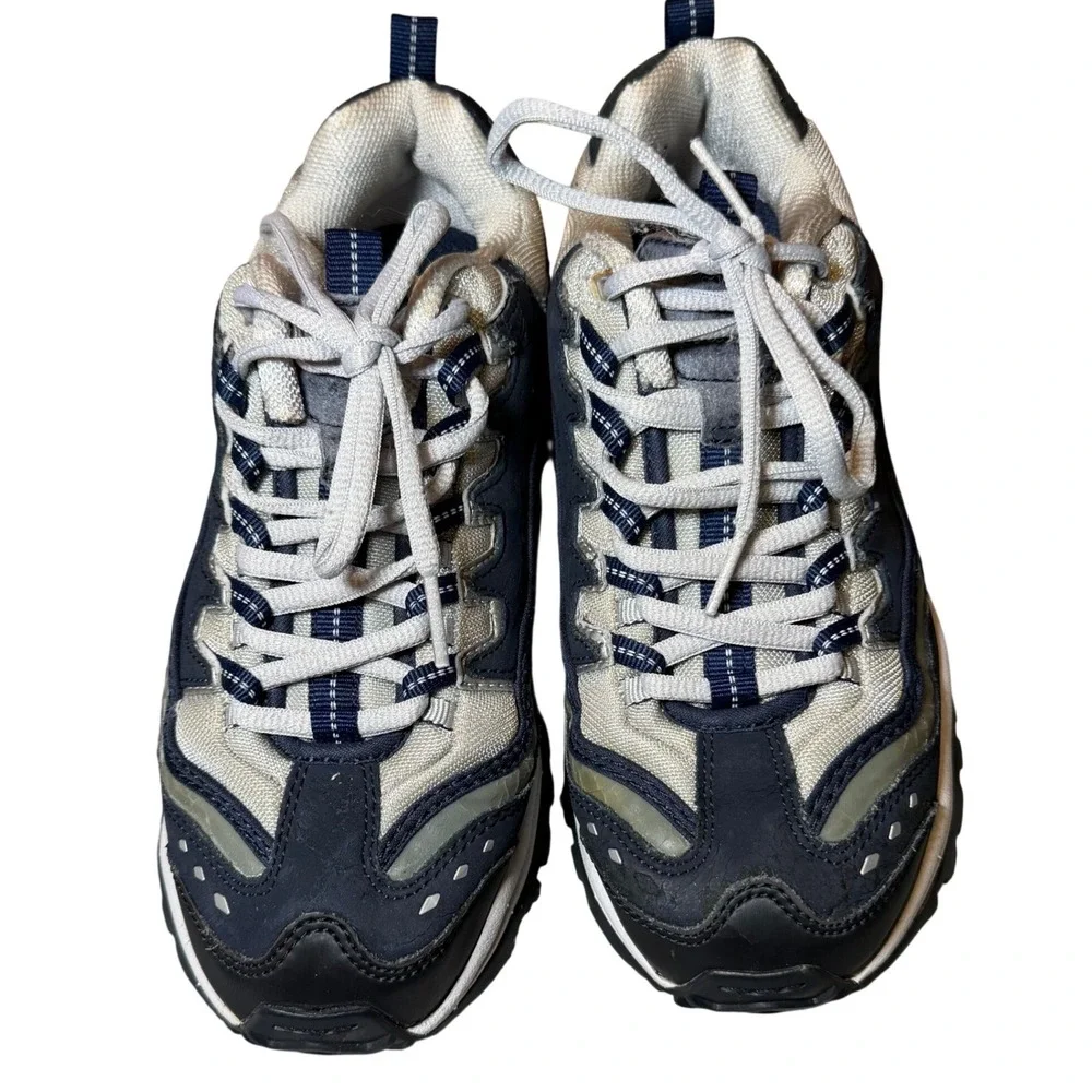 Skechers Sport 17416 Womens Size 6.5 Navy Gray Athletic Walking Shoes Sneakers
